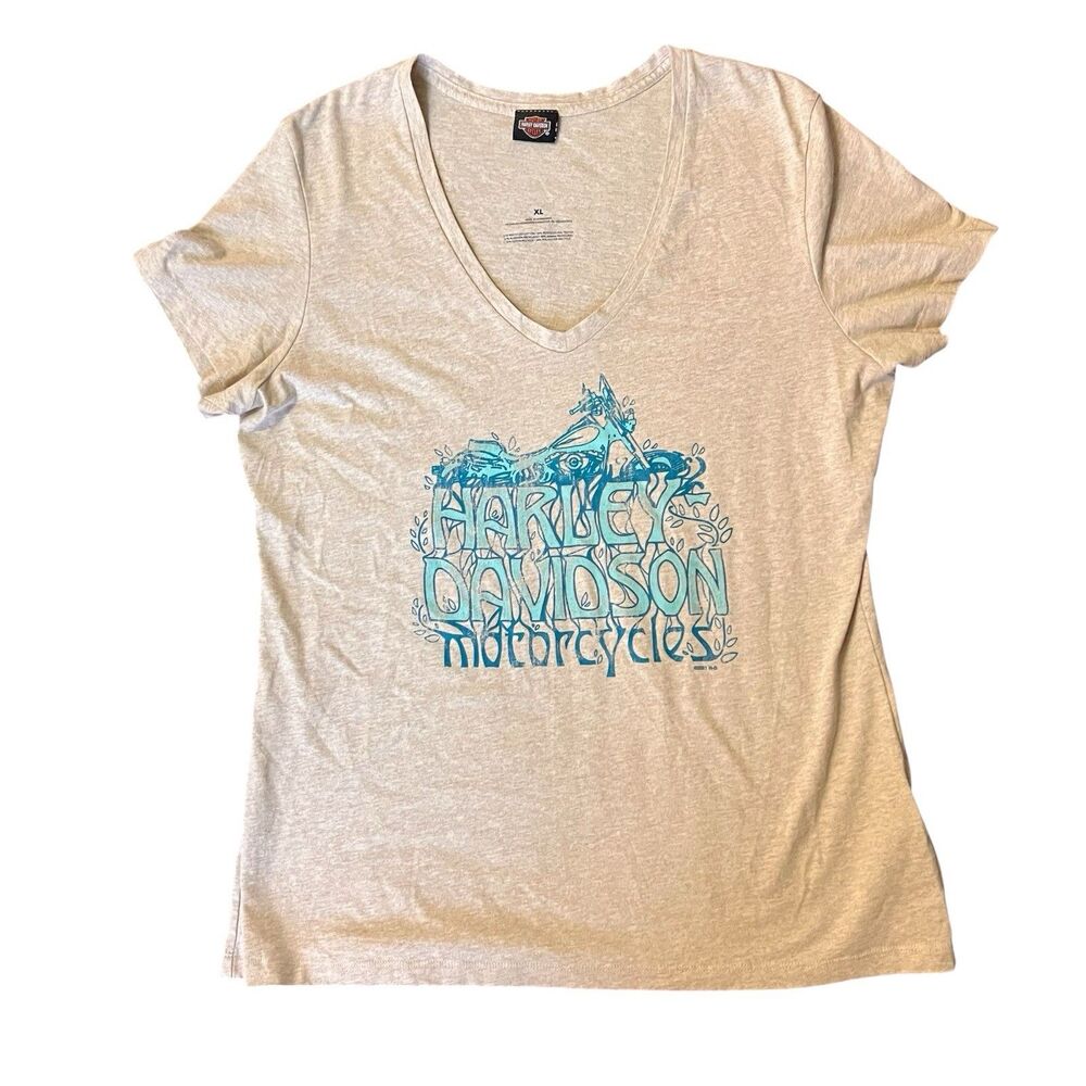 Harley-Davidson® Women's Poly-Blend Short Sleeve V-Neck Tee - XL